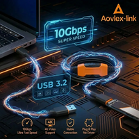Cable de Extensión USB 3.0 Personalizado de 10 m, Macho Tipo A a Macho Tipo C con Fuente de Alimentación