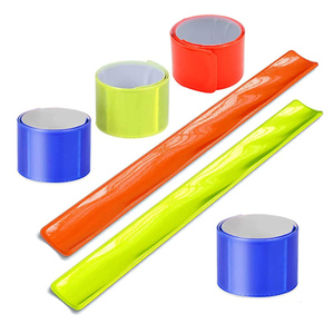 Custom 12pcs reflexivo pulseira segurança reflexiva PVC braçadeira reflexiva tapa snap pulso tornozelo bandas - Product Image 1