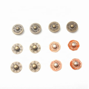 निर्माता कस्टम लोगो के लिए 8mm धातु पीतल संवर्धन बटन कीलक जींस - Product Image 3