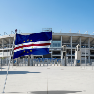 Bandera de Cabo Verde, Bufanda para el Partido de Fútbol 2026, Bandera de Cabo Verdeanos de 3x5 Pies, Chal, Bandera para Ventana Exterior y Cubierta para Automóvil - Product Image 1