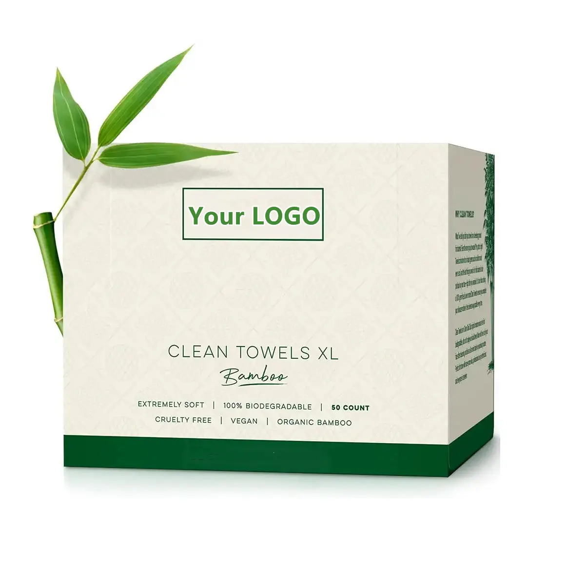 Clean Skin Handtücher XL Hersteller Fabrik Bambus Biologisch abbaubares Einweg-Gesichts tuch Clean Skin Club Bambus Einweg handtuch