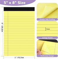 Blocs-notes personnalisables en papier à feuilles mobiles, 30 feuilles/bloc avec adhésif pour l'école et le bureau, listes de tâches