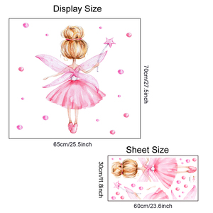 Autocollant mural en PVC auto-adhésif réutilisable en forme <span class=keywords><strong>de</strong></span> <span class=keywords><strong>baguette</strong></span> <span class=keywords><strong>de</strong></span> fée rose, <span class=keywords><strong>décoration</strong></span> <span class=keywords><strong>murale</strong></span> pour la maison, vente en gros - Product Image 6