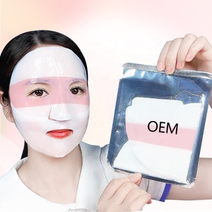 แผ่นมาส์กหน้าไฮโดรเจลคอลลาเจนสีชมพู 2 สี แบรนด์ส่วนตัว สูตรกระชับผิว ชุ่มชื้น กระจ่างใส ผลิตภัณฑ์บำรุงผิวสไตล์เกาหลี - Product Image 5