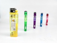 Briquet LED personnalisé avec logo, rechargeable, en plastique, briquet à silex, briquet Clipper, briquet à cigarettes pas cher