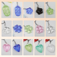 Porte-clés en silicone avec repose-poignet, personnages de dessins animés d'anime en 3D, accessoire de protection du poignet