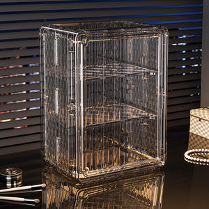 אינטרנט סלבריטי קיבולת גדולה שכבה כפולה איפור אקריליק שקוף מארגן רב תכליתיים יוקרה בסגנון קוסמטיקה - Product Image 4