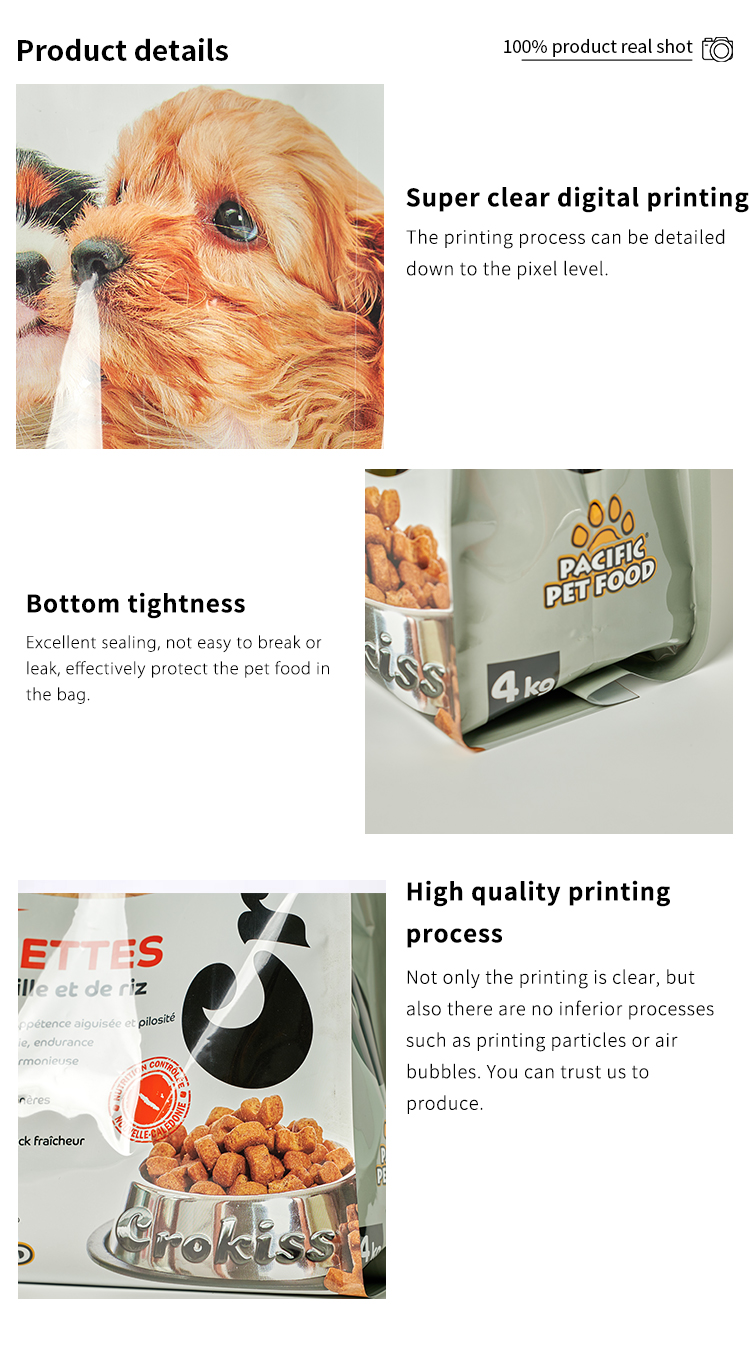 Mylar Plastic Bag Stand Up Pouch Custom Colors And Sizes For Daily Food Package Bag