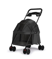 Chariot pliable léger pour animaux de compagnie, poussette portable pour chien et chat, pour petits chiens et chiens de type Teddy