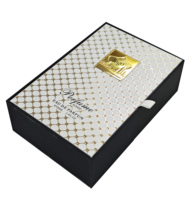 Boîte à parfum créative personnalisable en forme de livre, doublure en éponge recyclable, flacon de parfum, logo estampé à chaud, emballage arabe