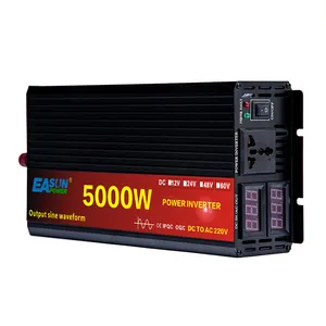 Grosir Cina Inverter gelombang sinus murni Off Grid 5000W 12V 24V sampai 110V 220V Inverter tenaga surya