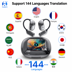 Écouteurs de traduction IA JM16, 74 langues, interprète vocal, <span class=keywords><strong>casque</strong></span> sans fil <span class=keywords><strong>Bluetooth</strong></span> pour réunions et tourisme - Product Image 1