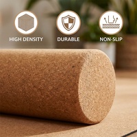 Rodillo de Yoga de Corcho Natural de Alta Densidad con Logotipo Personalizado, 15, 30, 45 cm, para Ejercicio y Pilates, Venta al Por Mayor