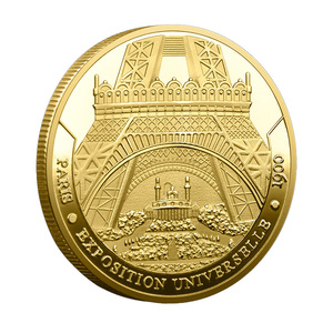 Moneda Conmemorativa de la Torre <span class=keywords><strong>Eiffel</strong></span> de París, Chapada en Oro/Plata, con Relieve 3D, Artesanía Metálica, Recuerdo de Viaje, Regalo Francés - Product Image 3