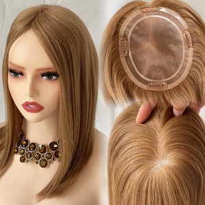 En stock : Mono Topper 100% Cheveux Humains Vierges Brésiliens, Extensions à Clips pour Femmes - Product Image 1