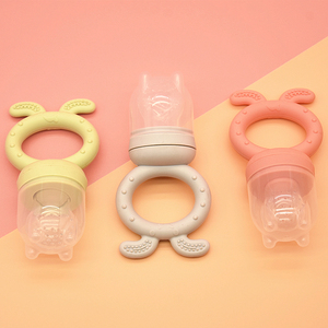 Venta al por mayor libre de BPA niño dentición juguete fruta comida alimentador chupete conejito silicona bebé mordedores - Product Image 5