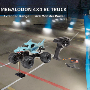Bigsmartfish 1/18 <span class=keywords><strong>Mini</strong></span> <span class=keywords><strong>LMT</strong></span> Megalodon 4x4 RTR Auto de Carreras Eléctrico RC con Control de 3 Canales, Batería LiPo 2S, Cargador USB-C, Gris - Product Image 2