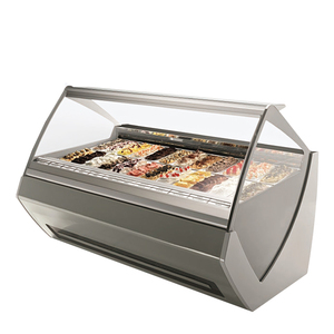 Freshnow, 12 sartenes personalizadas, escaparate comercial de Gelato, escaparate de exhibición, gabinete de helados, congelador - Product Image 1