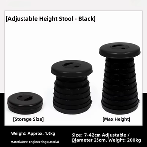 Sgabello e sedia pieghevoli portatili leggeri mobili da esterno in plastica di piccole dimensioni campeggio Picnic Travelling Fishing Park - Product Image 6