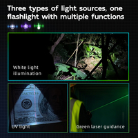 Tank007 WF02L NOUVEAU 3-en-1 EDC Lampe de poche 365NM UV Lumière Vert Laser Torchlight Magnétique Led Handy Work Light Slim Flashlight