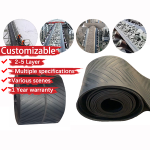 Cinta transportadora de goma EP200 Cinta transportadora de 2/3/4/5ply para piedra de arena de mina de carbón - Product Image 1