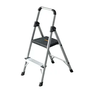 2-Step Ladder Folding Step Stools For Adults With Wide Anti-Slip Pedals Max Load Capacity 600lbs Sturdy Ladder Lightweight