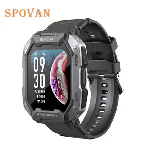 5ATM Waterproof 380mAh Battery Outdoor Full Touch Screen Tough Rugged Fashion Men Smart Watches