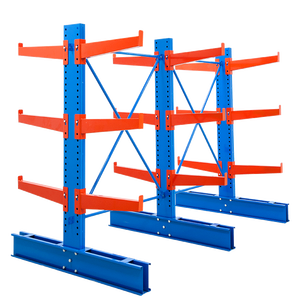 Strong metal cantilever shelves for fabric roll storage rack Warehouse adjustable Cantilever racking system