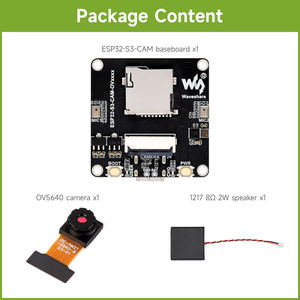 บอร์ดพัฒนากล้อง ESP32-S3 aiot โมดูลอินพุตและเอาท์พุตเสียงในตัวรองรับการเชื่อมต่อ K574แสดงผลภายนอก - Product Image 4