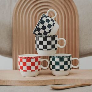 <b>Small</b> Espresso Mug Ceramic Black or Red Cartoon Pattern Coffee Mug Eco-friendly Reusable Food Safe <b>Microwave</b> Dishwasher Safe - Product Image 4