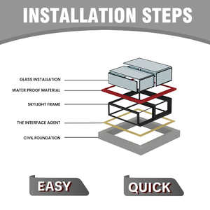 Fenêtre trapézoïdale coulissante automatique pour escaliers, étanche, électrique, motorisée, en alliage d'aluminium, moderne, type lucarne - Product Image 4