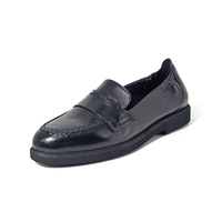 Schwarze Leder-Loafer für Damen, Designer-Schuhe, Elegante Schleifenknoten-Flachschuhe, Bequeme Freizeitschuhe, Büro- und Gehschuhe