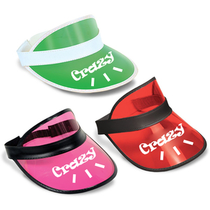 Mùa Hè Bãi Biển Giá Rẻ Rõ Ràng Màu Đỏ Có Thể Điều Chỉnh <span class=keywords><strong>Visor</strong></span> <span class=keywords><strong>Hat</strong></span> Kẹo Màu Sắc Biểu Tượng Tùy Chỉnh Nhựa <span class=keywords><strong>Hat</strong></span> Mặt Trời - Product Image 5