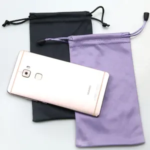 Pochettes pour téléphone portable, sacoche en tissu et microfibre à impression personnalisée pour lunettes, pochette à ressort pour lunettes