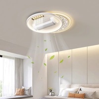 Ventilateur de plafond intelligent sans pales avec éclairage LED, moteur DC et commande par télécommande/application ; idéal pour les salons et les chambres à coucher