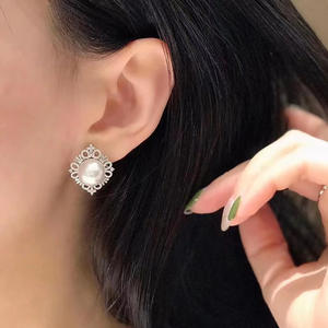 Juego de Joyería de Moda con Colgante de Plata S925 Estilo Cola de Pato para DIY con Perlas, con Bandeja Vacía, Tamaño de Perla 9226, Empacado en Bolsa - Product Image 3