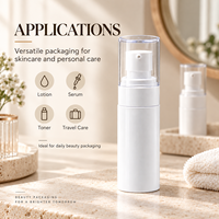Botol Lotion PET Transparan 30ml 40ml 50ml dengan Tutup dan Pompa PP, Tinggi 94-161mm, untuk Toner Serum Ukuran Perjalanan