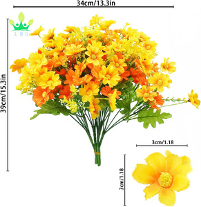 6 paquets de marguerites <span class=keywords><strong>fleurs</strong></span> de mamans <span class=keywords><strong>fleurs</strong></span> artificielles verdure arbustes plantes bureau bricolage jardin porche décor - Product Image 2