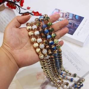 Impresionante Misbaha de color degradado láser, 12 mm, 33 cuentas de resina pulida, joyería islámica religiosa Tasbih, YASEEN étnico - Product Image 1