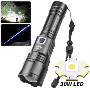ไฟฉายโฟกัสสว่างพิเศษ 30W LED แสงสีขาว จอแสดงผลดิจิตอล ชาร์จไฟได้ ชนิด Type C ระยะไกล ใช้กลางแจ้ง - Product Image 2