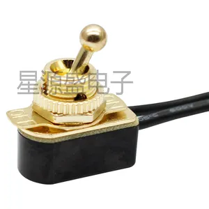 Toggle switch with wire gold rocker rocker switch gold-plated ON-OFF function toggle rocker switch