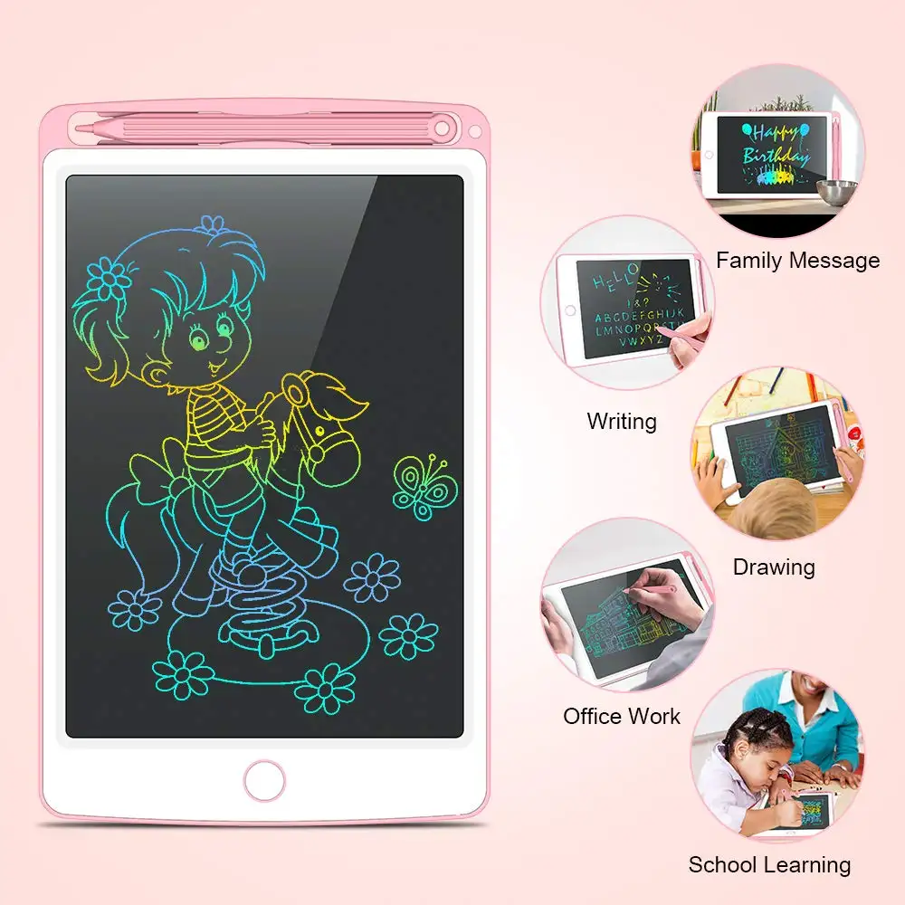 8.5 inç LCD yazma tableti ile kilidi korumak dijital çizim silme pedi grafik kurulu çocuk yazı tahtası