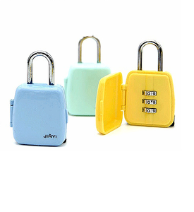 Cadenas à combinaison en forme de valise Serrure à mot de passe à 3 chiffres pour bagage Casque Panier - Product Image 1