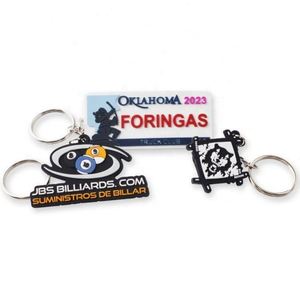 Porte-clés en caoutchouc promotionnels en gros, porte-clés en PVC personnalisés avec logo, accessoires de porte-clés design - Product Image 4