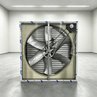Ventilateur d'extraction mural automatique grand format à persiennes carrées avec cadre galvanisé pour élevage avicole, poulailler, serre