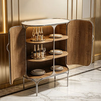 Meuble de villa de luxe haut de gamme - Meuble à vin en peau de serpent, design artistique créatif et esthétique décorative