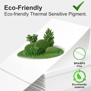 Giá thấp 4x6 nhiệt dính Sticker vận chuyển nhãn 500 Fanfold không thấm nước nhanh nhãn với Glossy cán giấy - Product Image 2