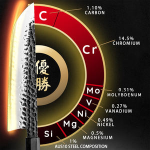 أطقم سكاكين مطبخ يابانية من الفولاذ المقاوم للصدأ 9 طقم سكاكين مطبخ الشيف سانتوناكيري فائدة Paring ku بمقبض خشب Mkuruti - Product Image 3