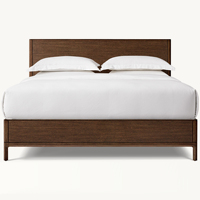 Vente directe d'usine de meubles de style indien pour chambre à coucher lits en bois massif de taille Queen Size