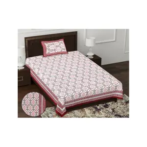 Popular Pick Cotton Modern Decorative Bedsheet with One Pillow Cover for Bedding are Export Ready from Indian Supplier